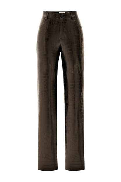 Killa pants in Brown Croc — packshot