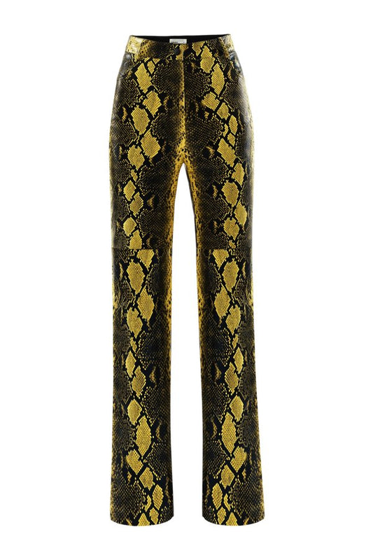 Killa pants in Yellow Python — packshot