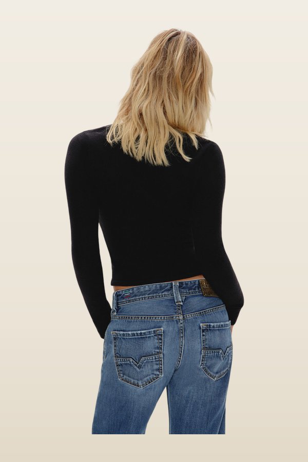 Kit V Neck Knit Sweater — model back