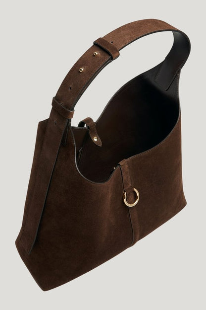 Kite Hobo Maxi - Chocolate Suede — model side