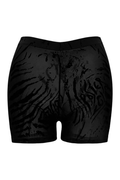 Knockout Shorts Black Zebra Print — packshot