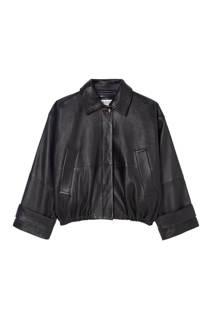 Leather blouson jacket — packshot