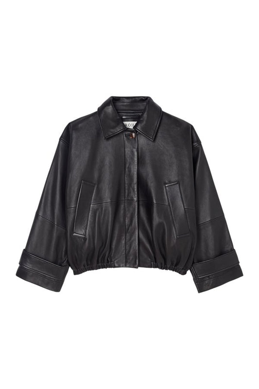 Leather blouson jacket — packshot