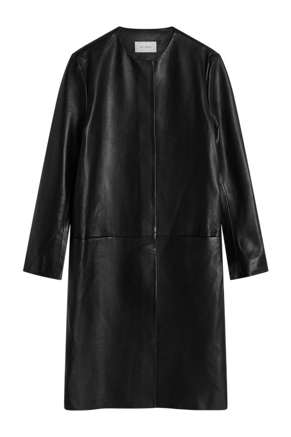 Leather Minimal Coat — packshot