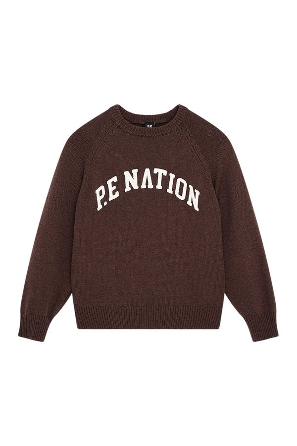 Legacy Knit Crew In Coffee — packshot