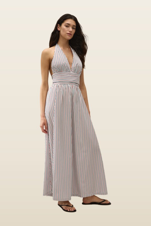 Lido Maxi Dress Venezia Stripe — model back