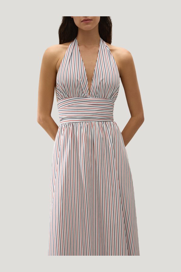 Lido Maxi Dress Venezia Stripe — model side