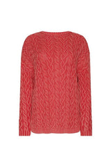 Lightweight Cable Sweater | Cayenne — packshot