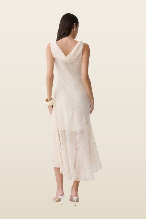 Lilah Devore Midi Dress — model back