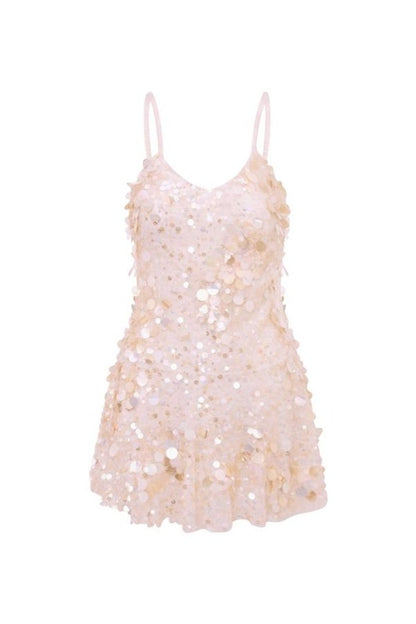 Liria Vanilla Blush Sequin Mini Dress — packshot