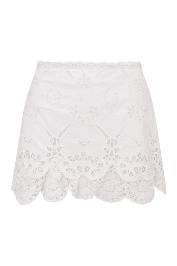 Liriel Eyelet Embroidered Mini Skirt — packshot