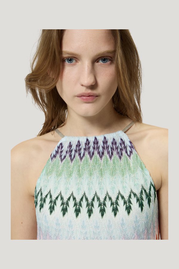 Long dress in zig zag lace — extra