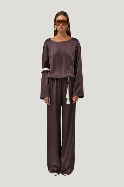 Long Sleeve Silk Jumpsuit — carry 2