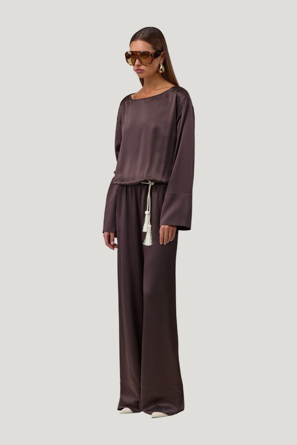 Long Sleeve Silk Jumpsuit — carry 3