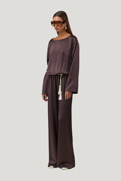 Long Sleeve Silk Jumpsuit — carry 3