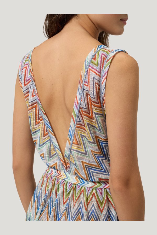 Long zig zag tulle cover-up dress — extra