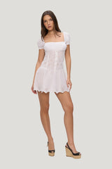 Lucien Cotton Embroidered Mini Dress — carry 2
