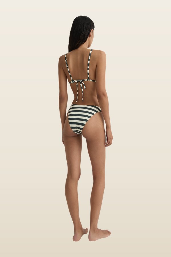 Lulu Bikini Top - Forest Stripe (Embodee™) — model back