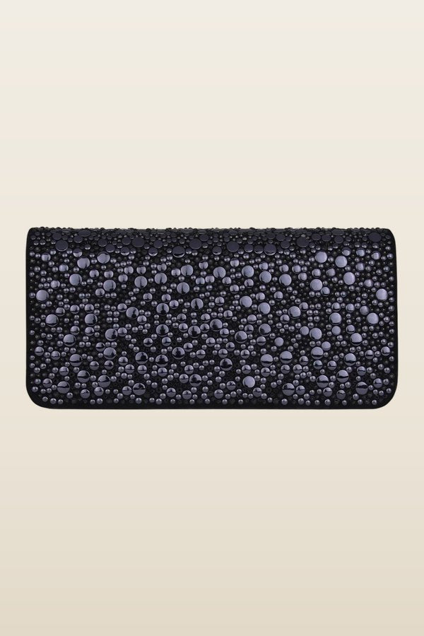 Luna In Gunmetal Studs — model back