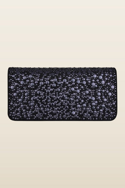 Luna In Gunmetal Studs — model back
