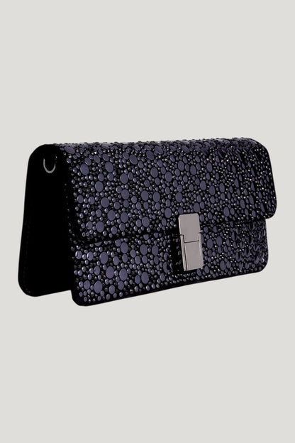 Luna In Gunmetal Studs — model front