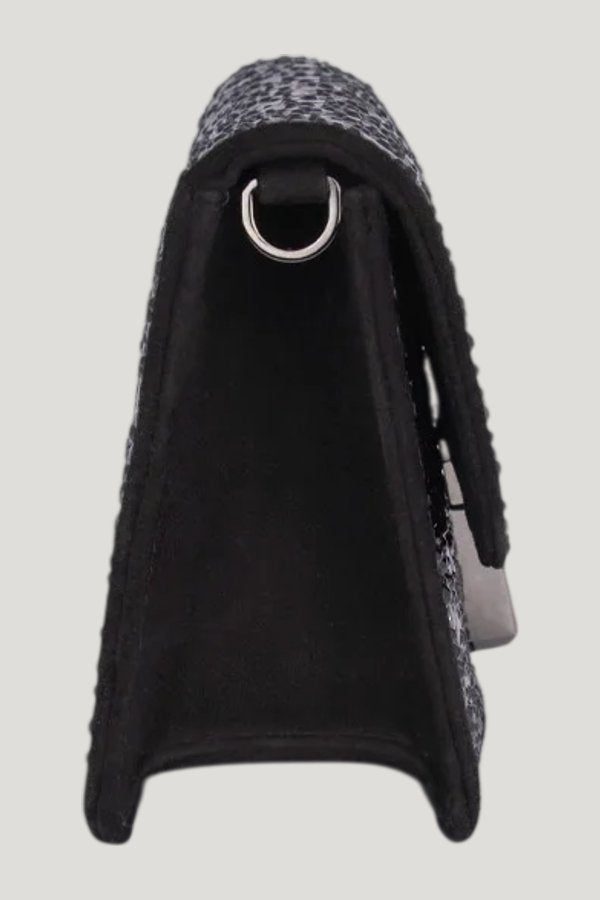 Luna In Gunmetal Studs — model side