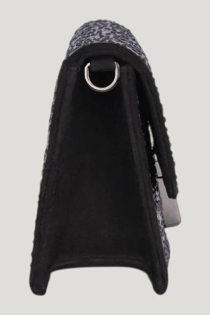 Luna In Gunmetal Studs — model side