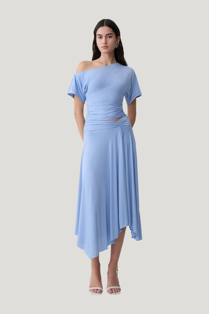 Luu Slinky Midi Skirt — model front