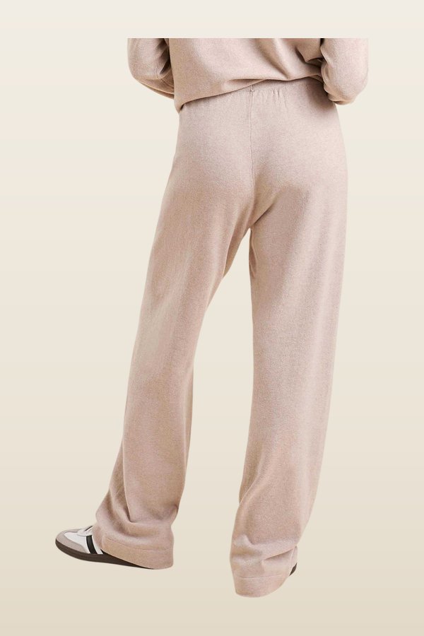 Luxe Knit Wide Leg Pant | Doe — model back