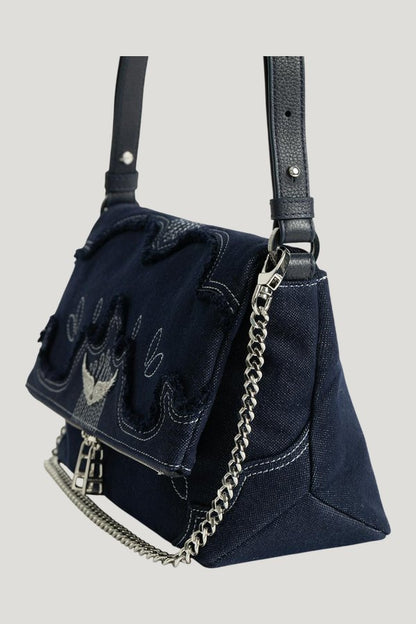 Rocky II Denim Bag - One size — model side