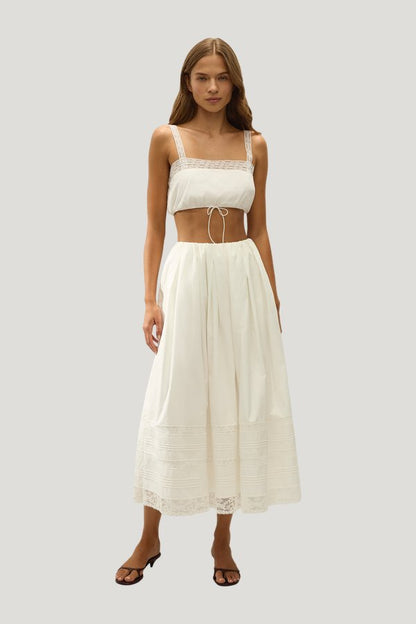 Lyon Midi Skirt Ixora Lace — model front
