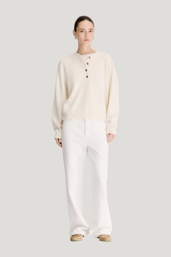 MALO Oversized henley sweater — carry 2
