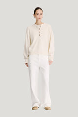 MALO Oversized henley sweater — carry 2