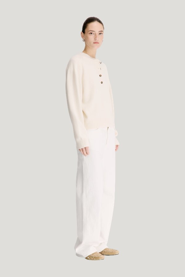 MALO Oversized henley sweater — carry 3