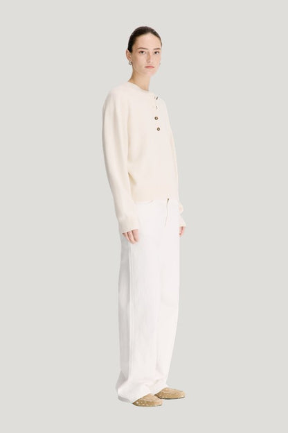 MALO Oversized henley sweater — carry 3