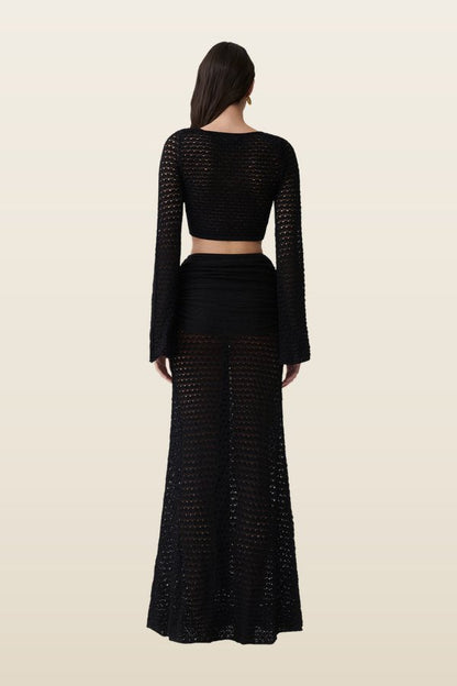 Mania Crochet Long Sleeve Cropped Top — carry 4