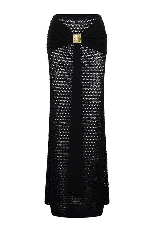 Mania Crochet Maxi Skirt With Hardware — packshot