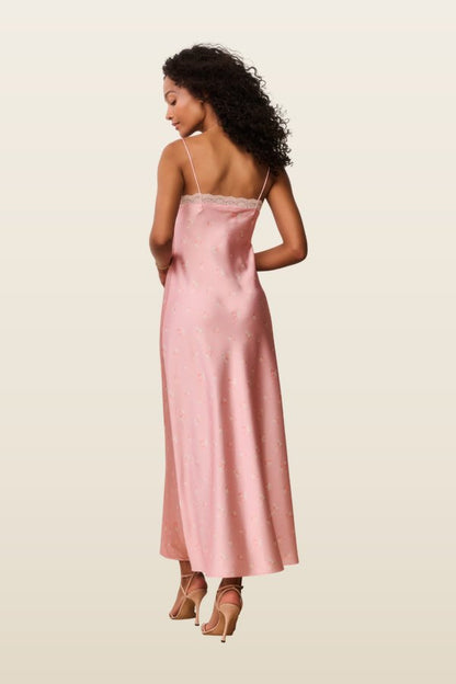 Peach Pom Pom Manuela Maxi Dress — model back