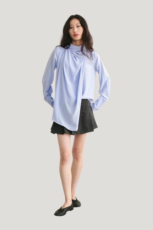 Marea Silk Top — model front