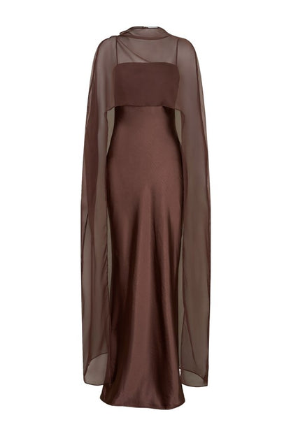 Martinne Chiffon Cape Maxi Dress — packshot