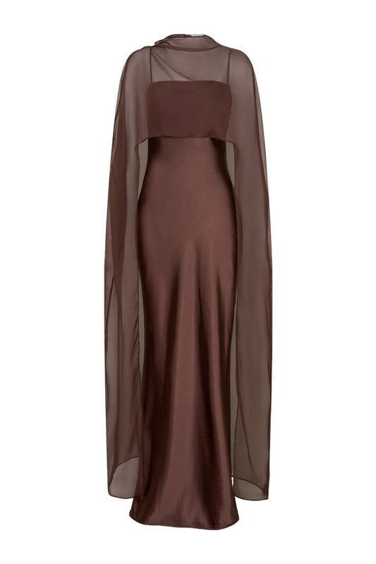 Martinne Chiffon Cape Maxi Dress — packshot