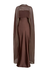Martinne Chiffon Cape Maxi Dress — packshot