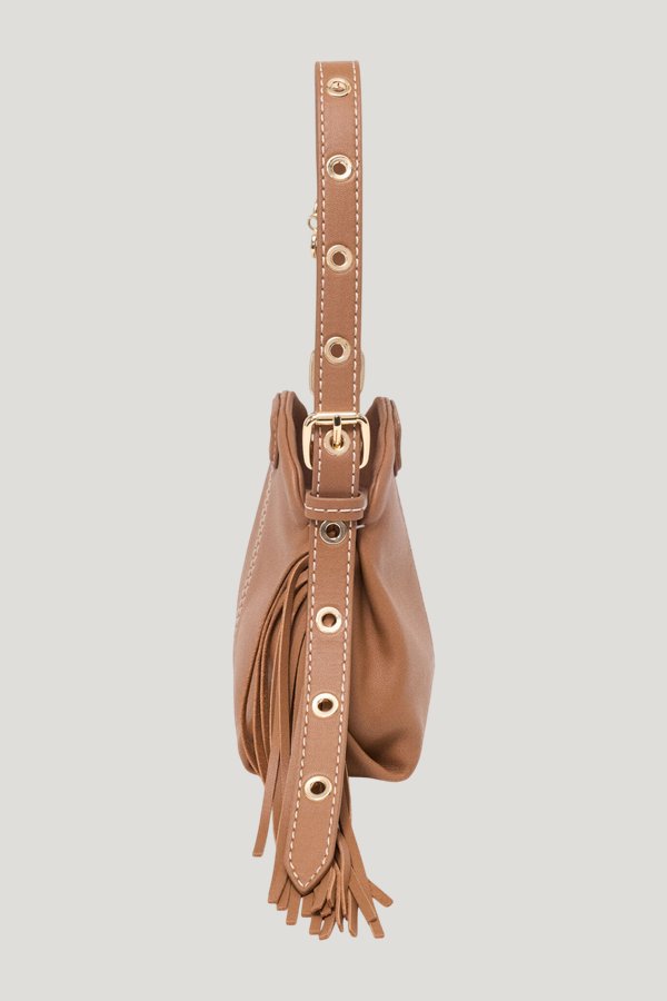 Miss M micro stitched leather bag — model front