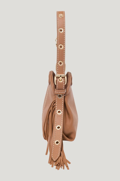 Miss M micro stitched leather bag — model front