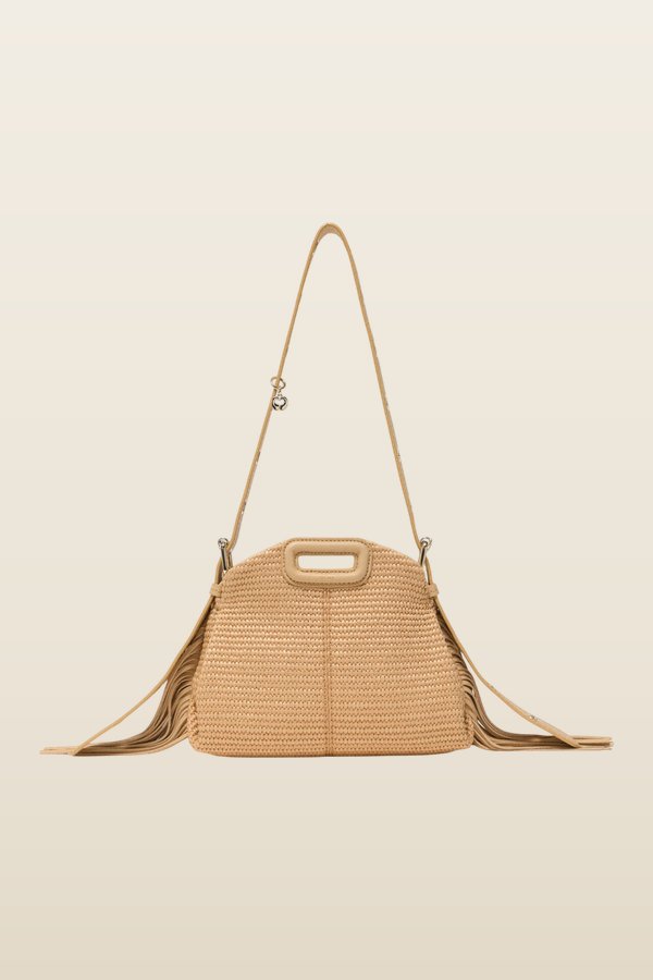 Raffia effect Miss M Mini bag — model back