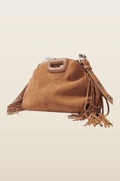 Miss M mini suede bag — model back
