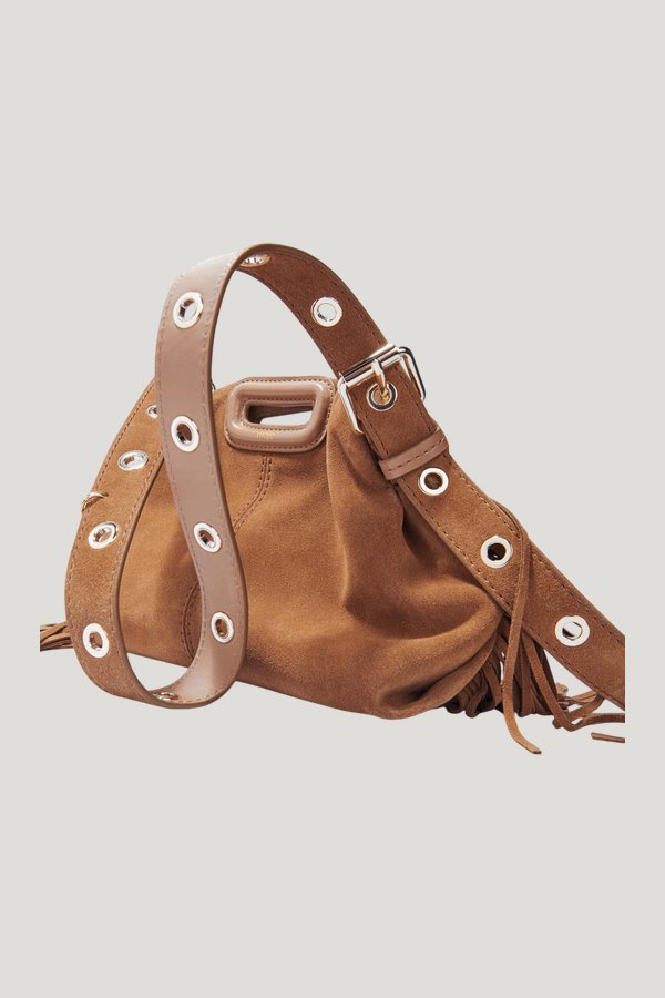 Miss M mini suede bag — model front