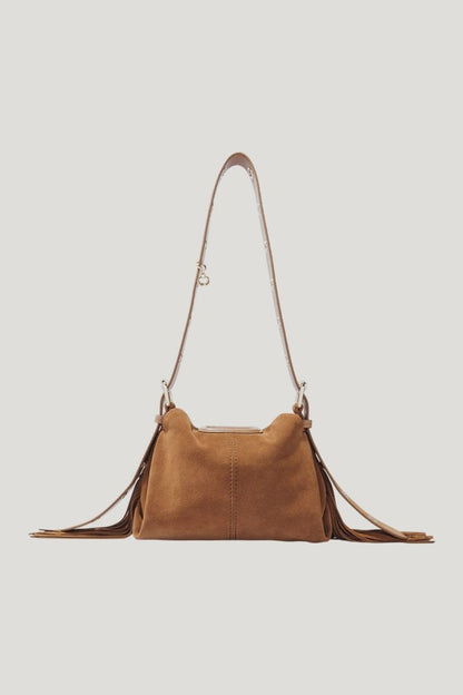 Miss M mini suede bag — model side