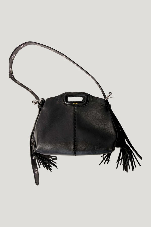 Miss M mini plain leather bag — model front