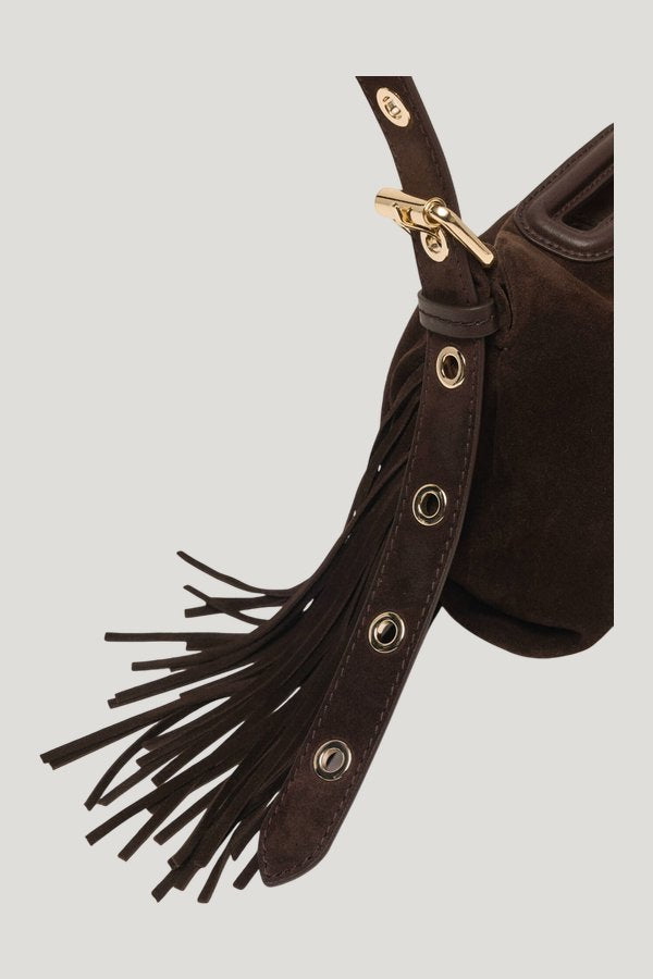 Suede leather mini Miss M bag — extra